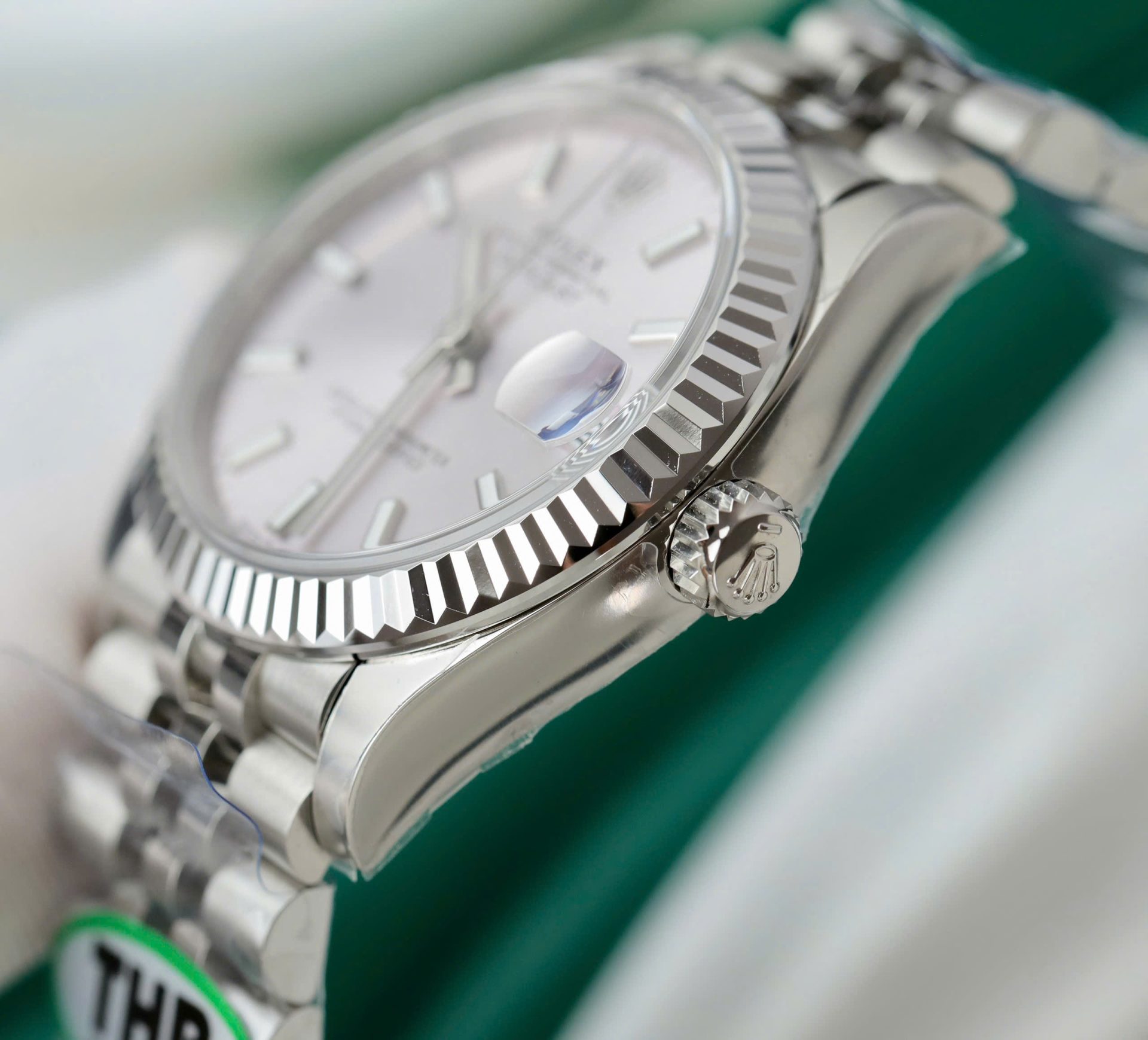 Rolex DateJust Replica Watches Sillver Dial Jubilee Strap THB Factory 31mm - Elite Watch Atelier