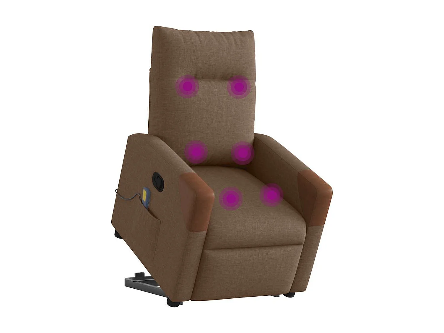 Fauteuil inclinable-Chaise de relax-Fauteuil de Massage Marron Tissu SHL1103
