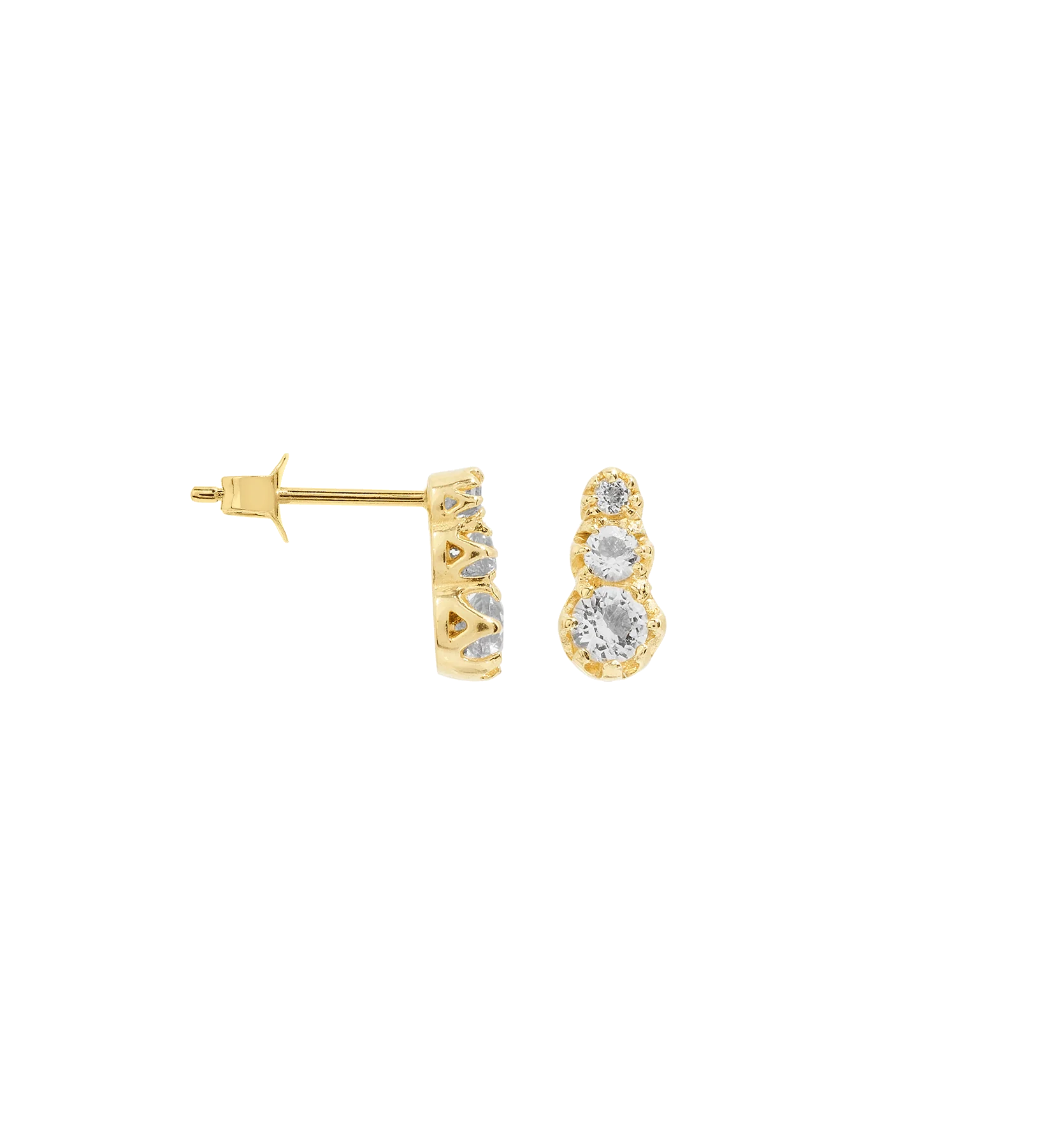 Single Glowing Anna Stud Earring 14K