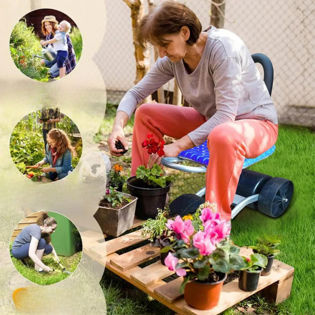 Ergonomische Verstelbare Tuinstoel met 360° Rotatie en Duurzaam Staal – Comfortabel Tuinmeubel voor Pijnvrij Genot