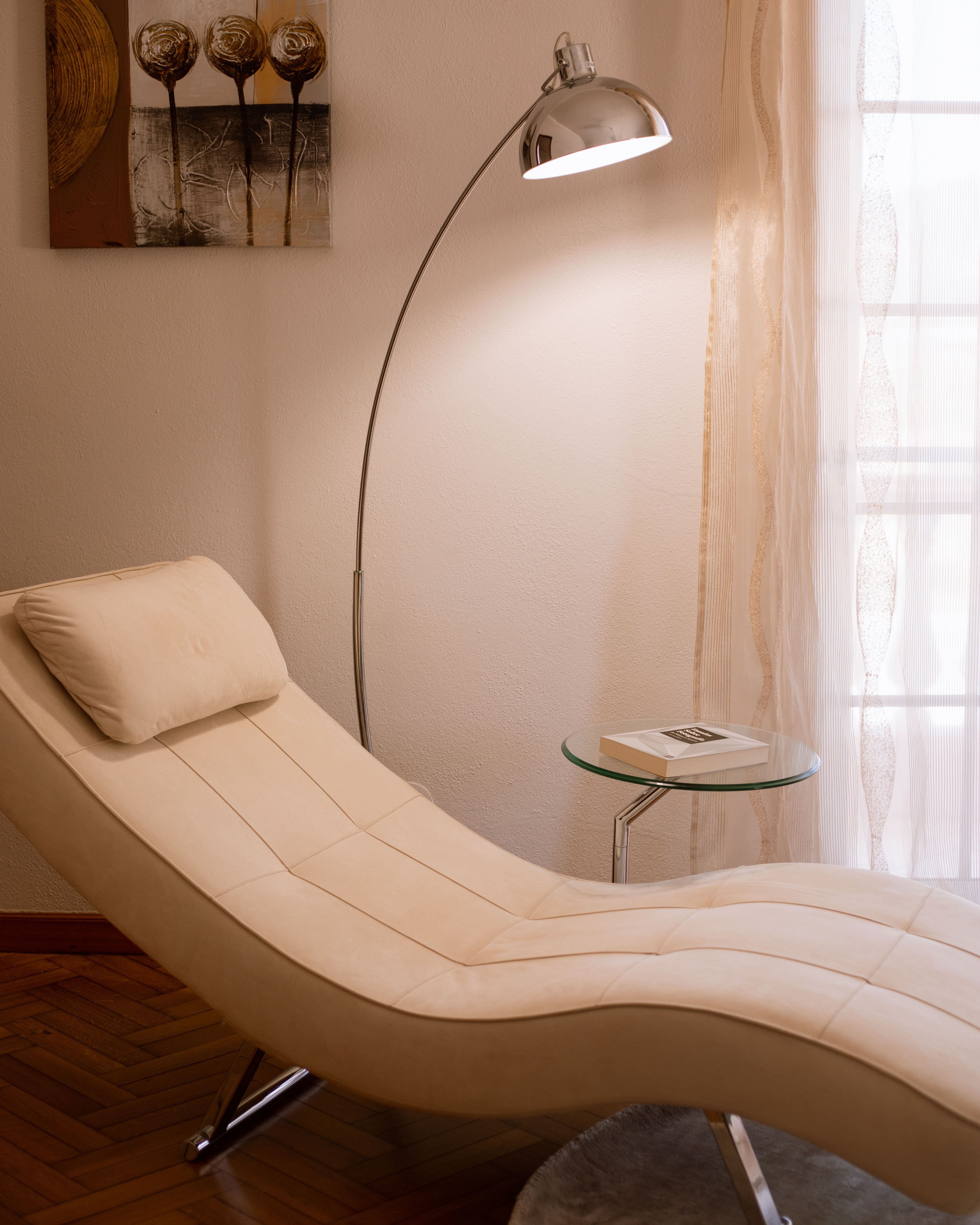 Floor Lamp DINTEL Metal Silver