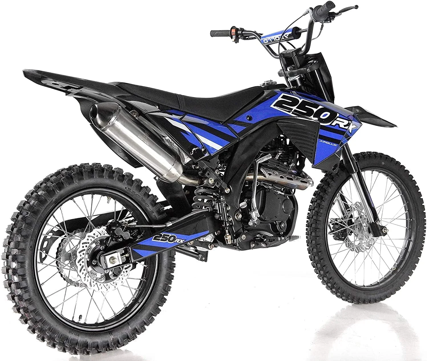 NEW Apollo AGB 36 Adults Youth 250cc DB36 Dirt Bike Pit Bike Gas Dirt Bike Manual Clutch 5 Speed Gas Motorcycle - Sporty Black color - Image 3