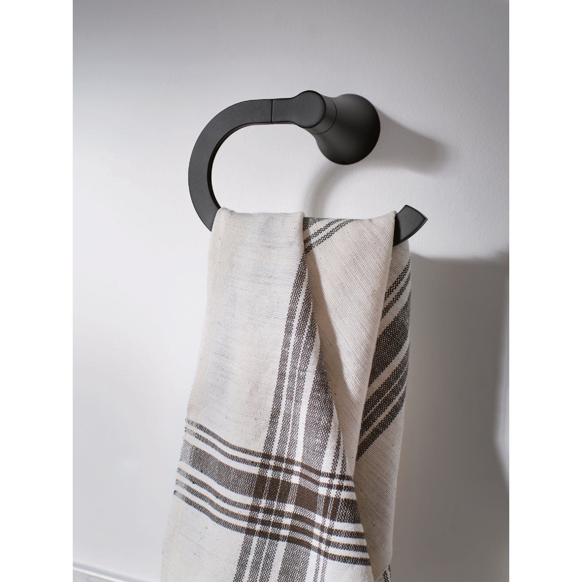 Moen Mikah Matte Black Towel Ring