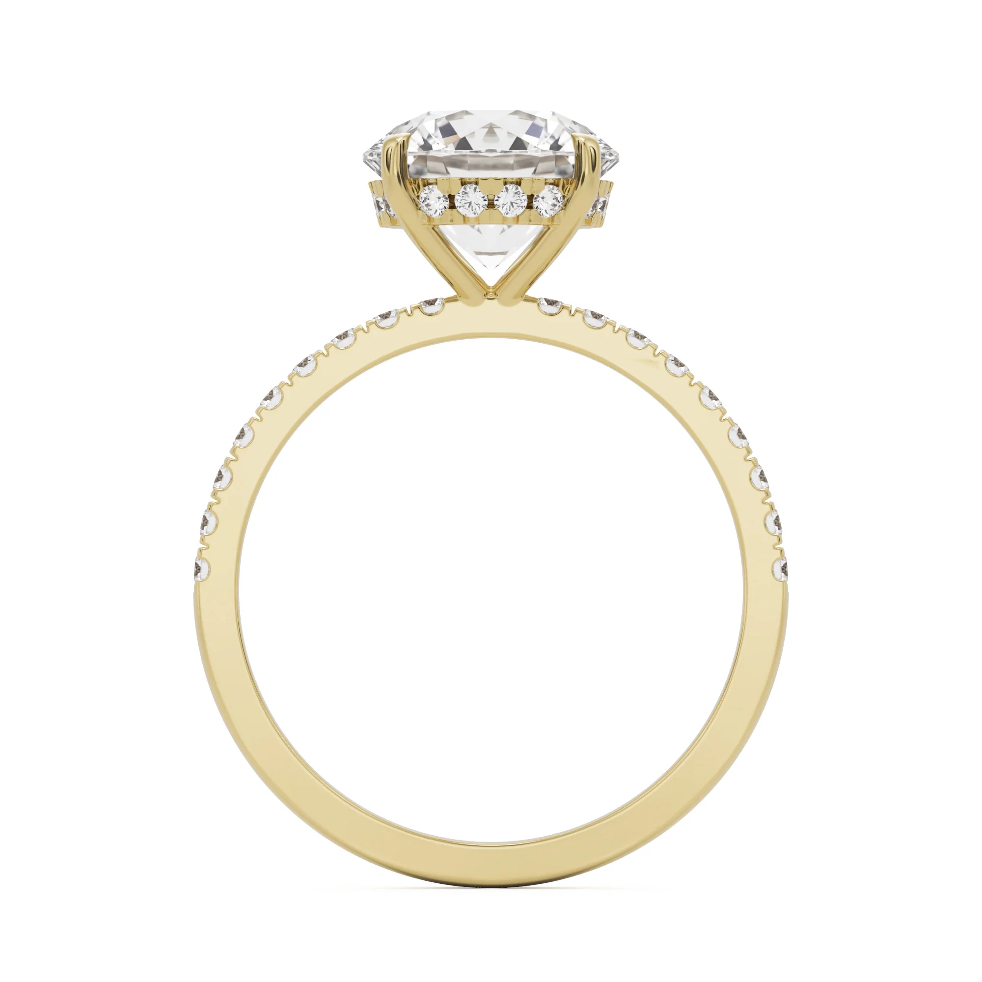 The Round Hidden Halo Pavé