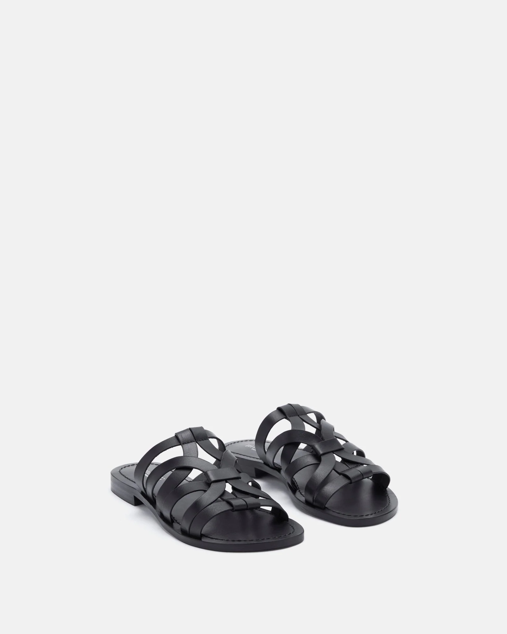 MULES IMENI NOIR - Mules en cuir lisse