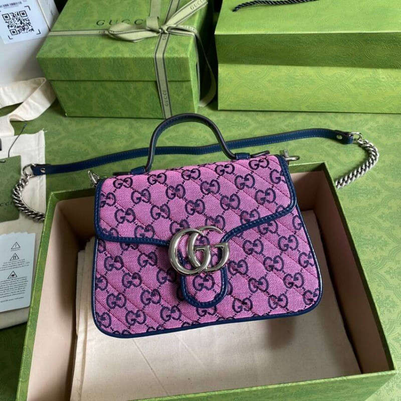 Replica Gucci Gg Marmont Multicolor Mini Top Handle Bag 5835711:1High-quality replica
