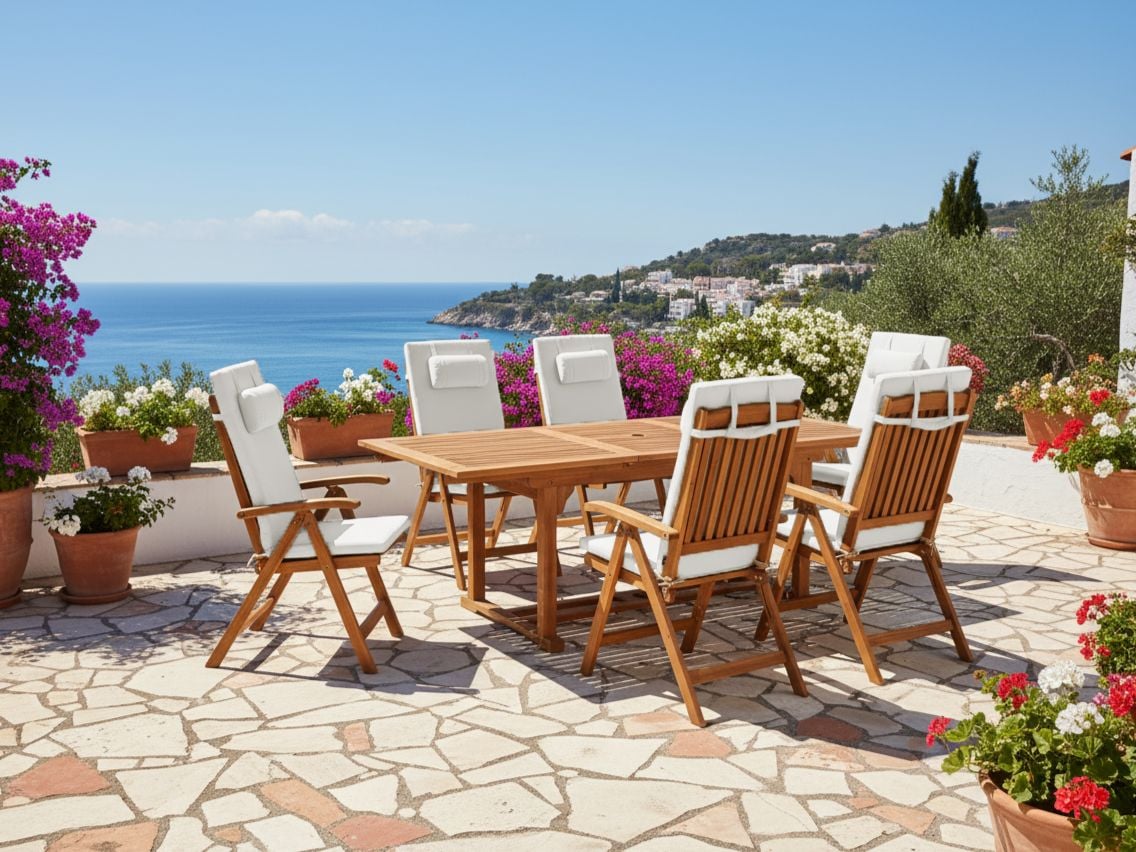 Set of 6 Back/Seat Cushions JAVA/AMANTEA PREMIUM 50 x 70 cm Off-White