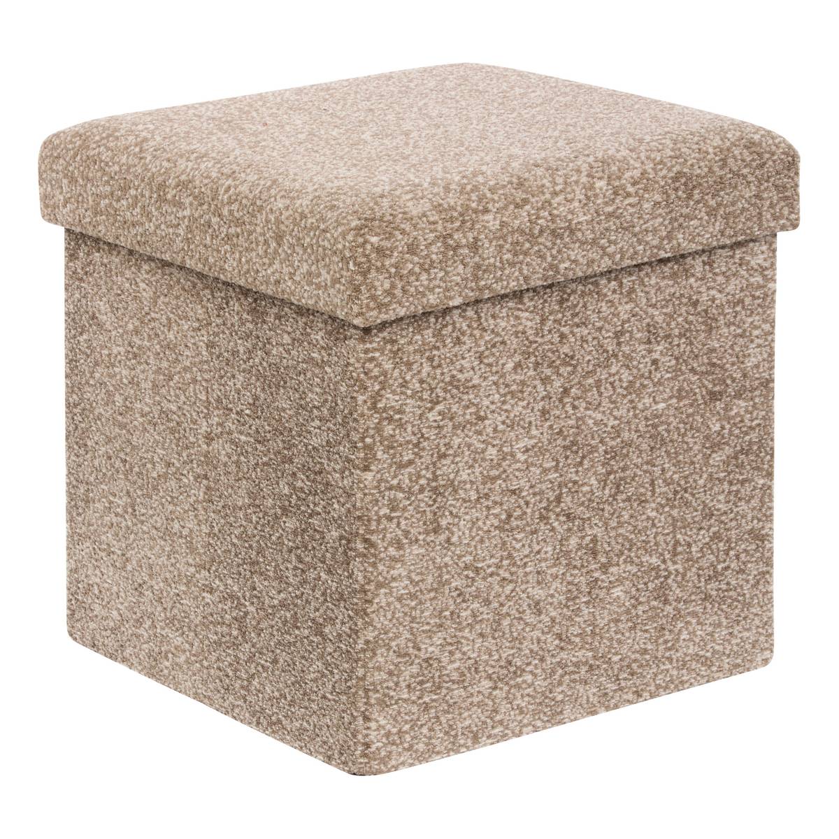 Folding Pouf "Oxia" Brown Tonka, 38x38 cm