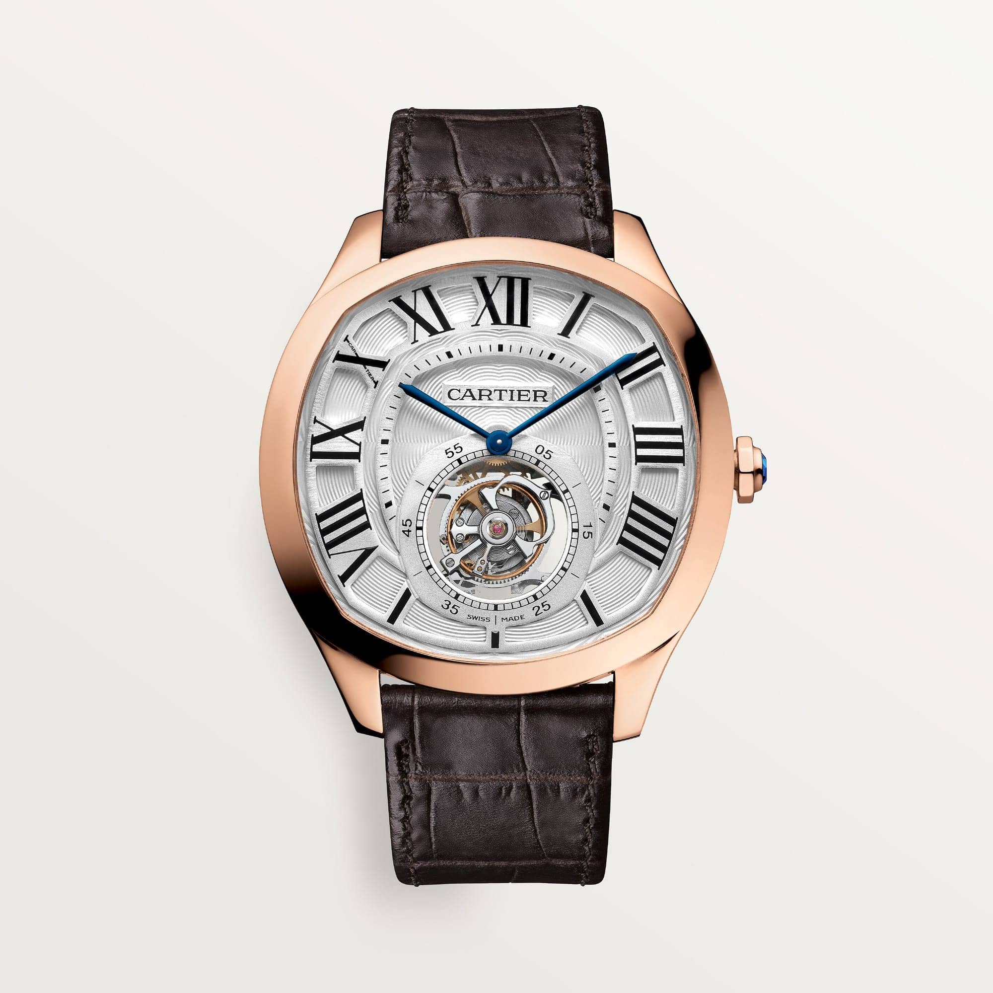 fake cartier watch Drive de Cartier Flying Tourbillon watch 47 mm Manufacture manual winding mechanical movement(1:1 replica) - Top club