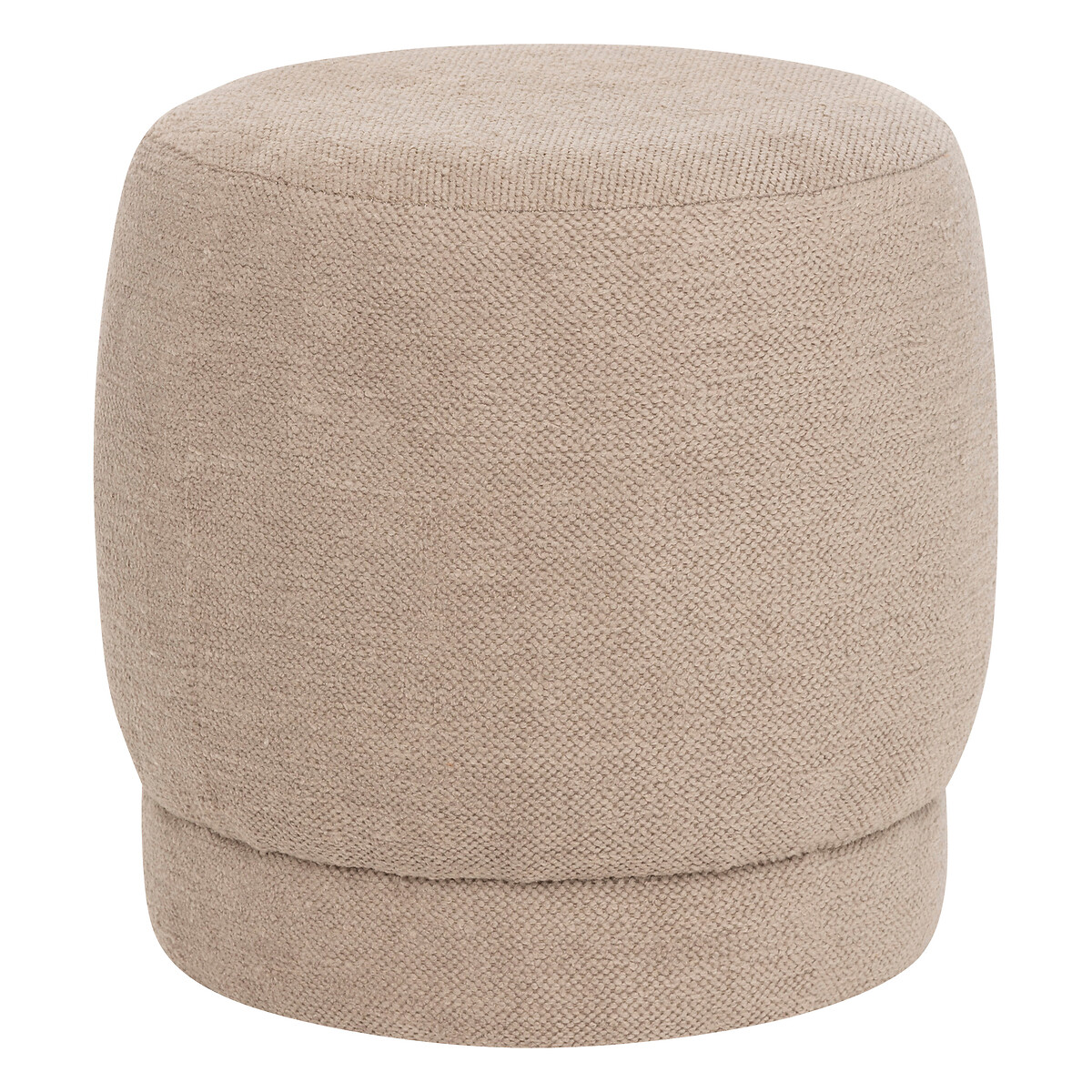 Terry pouffe "Amea" Taupe grey, D.39 cm