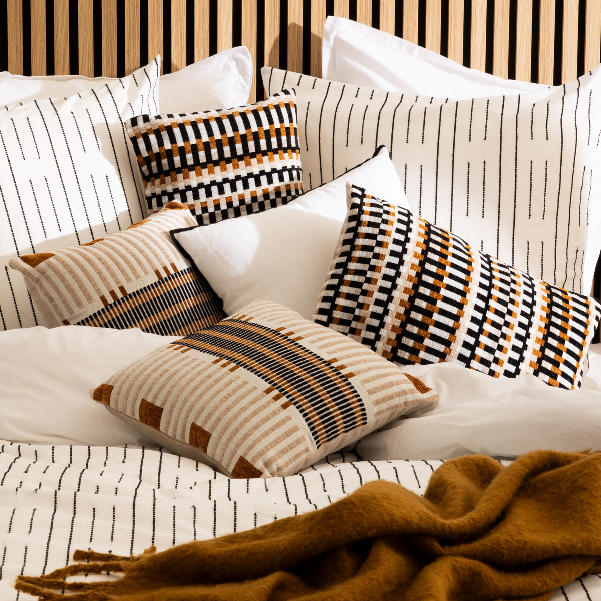 Cushion "Jangwa" Jacquard, Linen, 40x40 cm