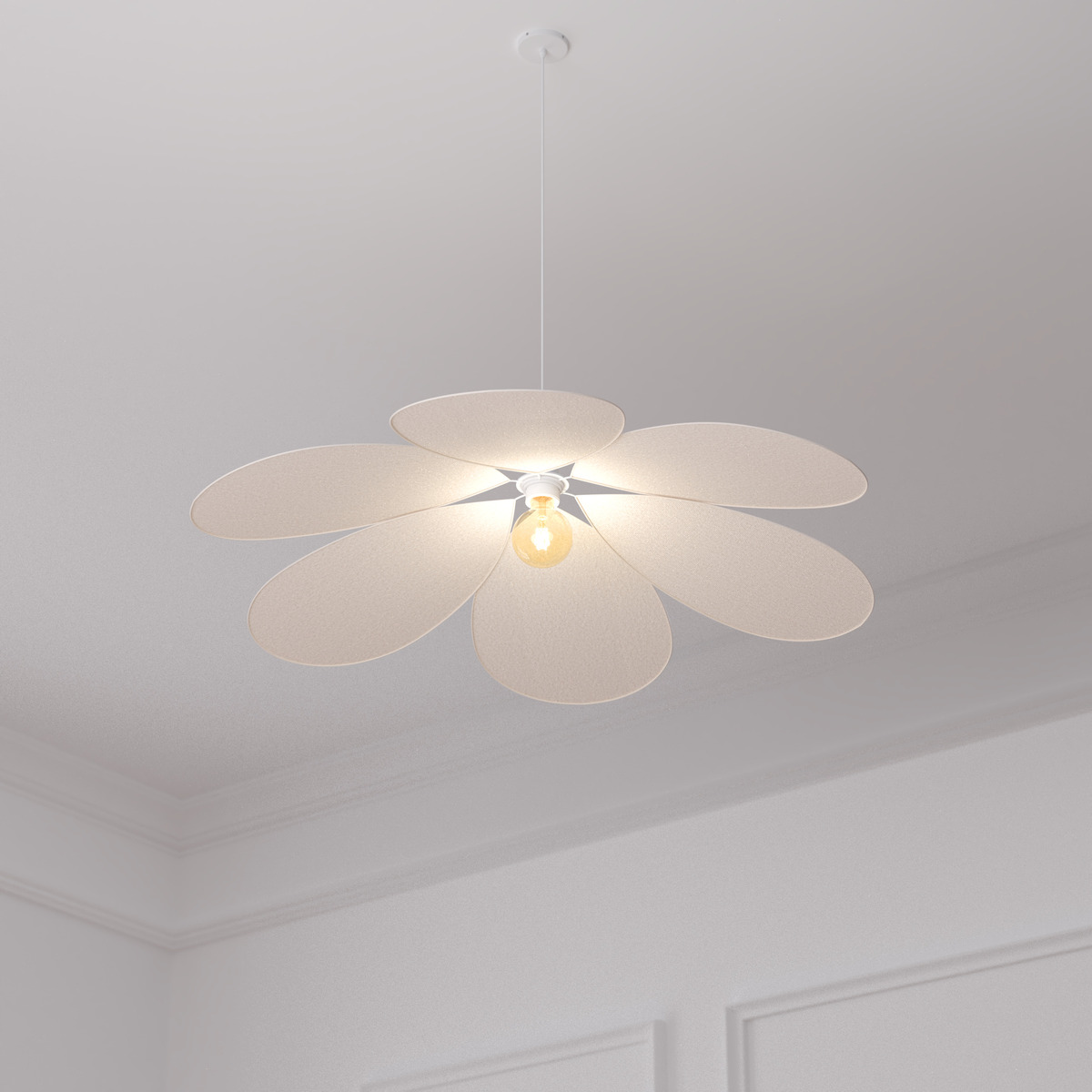 Petal pendant light "Naya" Beige, &Oslash; 72 cm