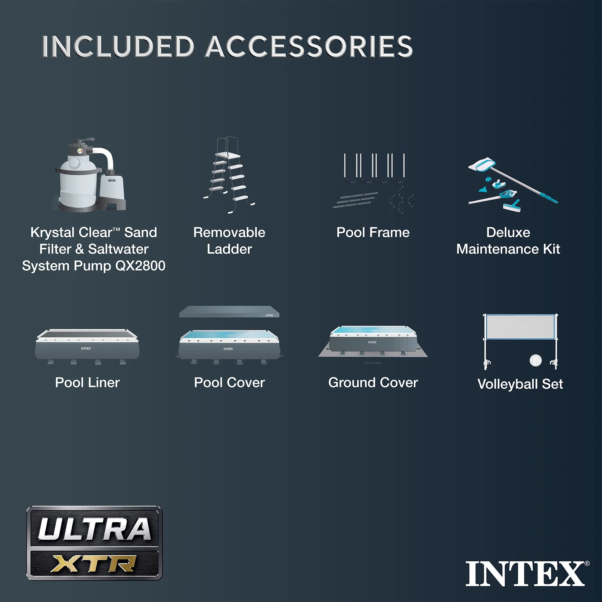 Open Box Intex 32 Ft x 16 Ft x 52 Inch Ultra XTR Rectangular Pool Set w/ Pump - Image 7