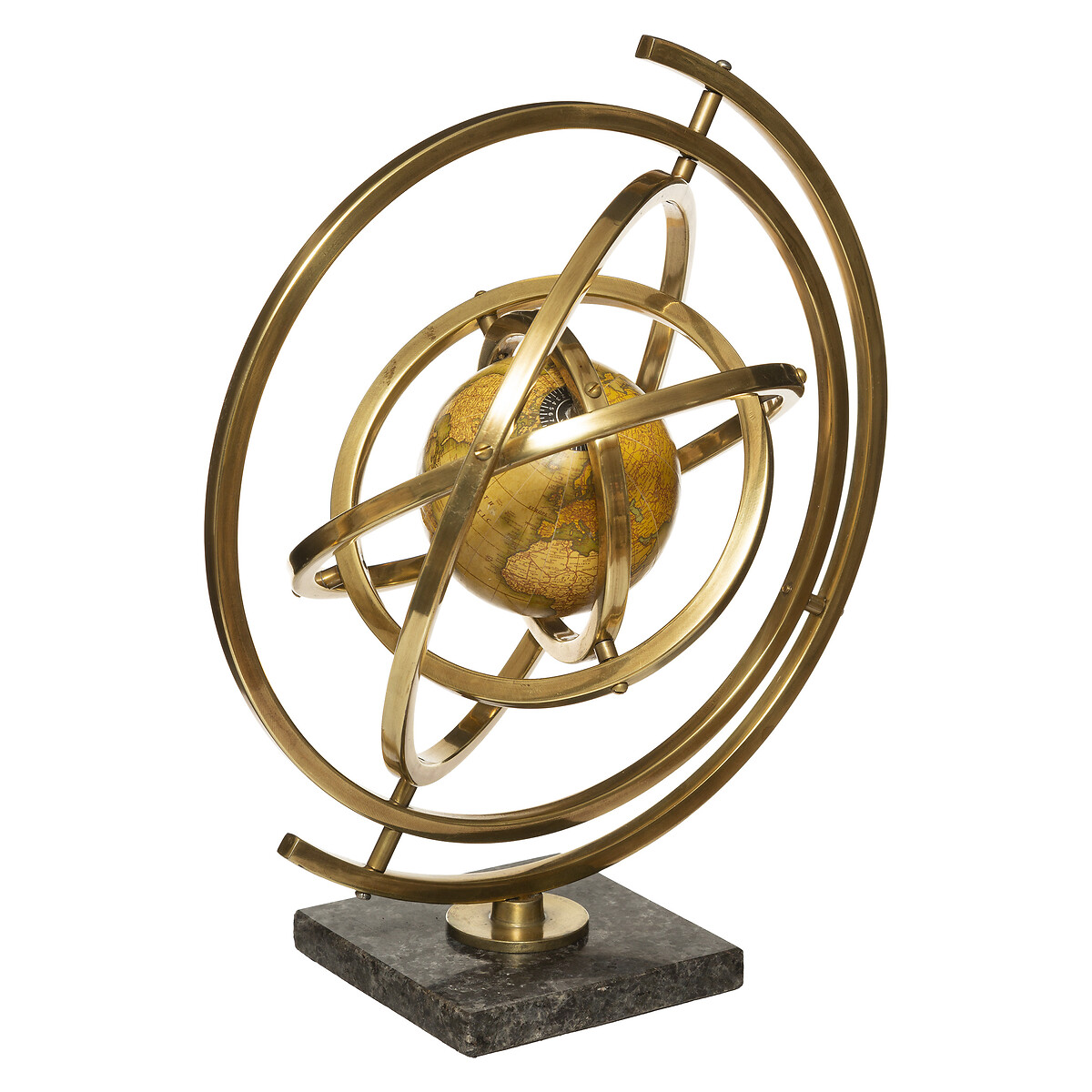 Decorative globe "Sandy" Metal, golden, h.37 cm