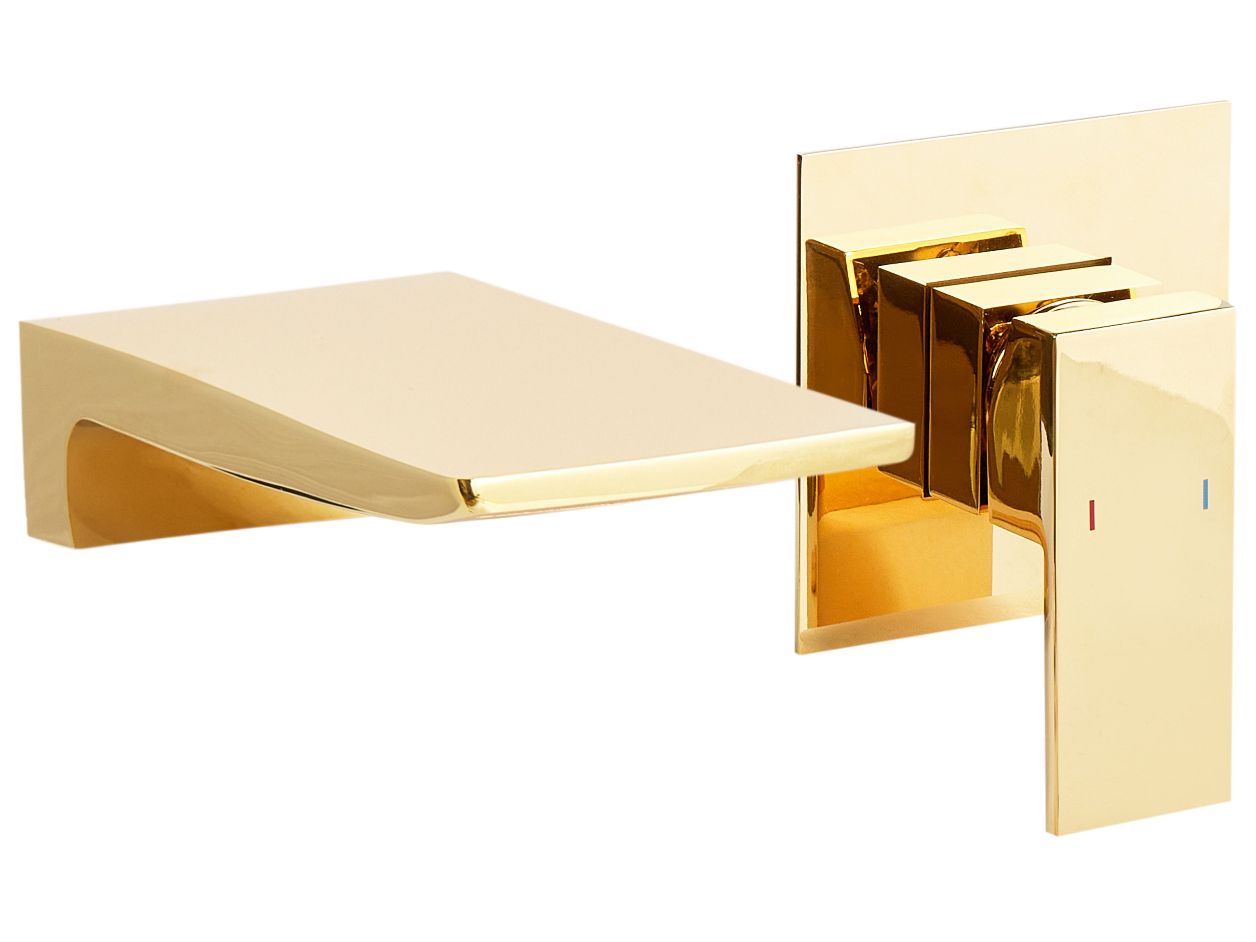 Wall Mounted Basin Mixer Tap KARUAY Brass Gold