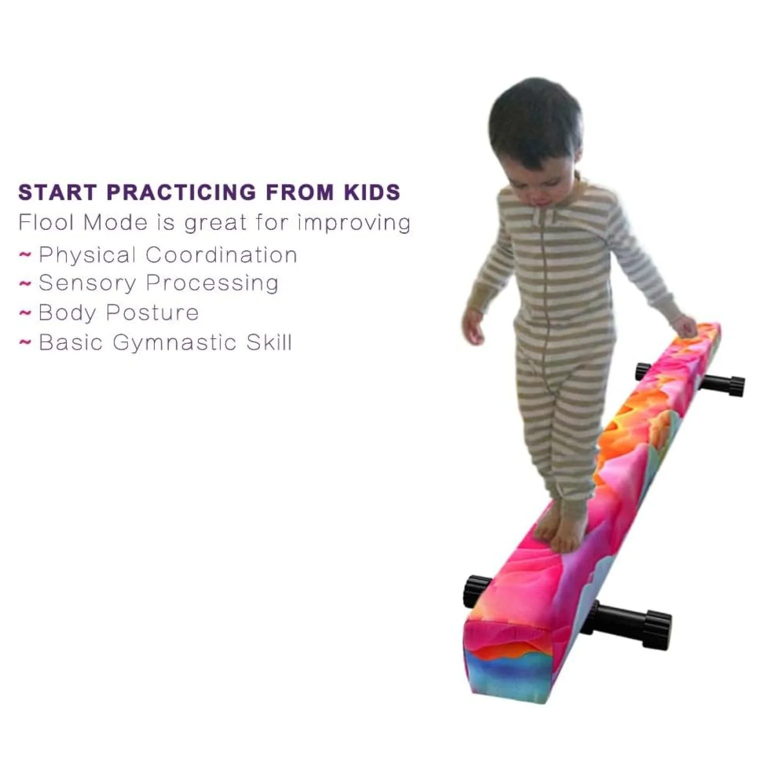 8FT Adjustable&Foldable Gymnastics Balance Beam,Home Gym Equipment,Easy Assembling and Storage,No Tool Require,for Kids Children Girls Training - Image 7