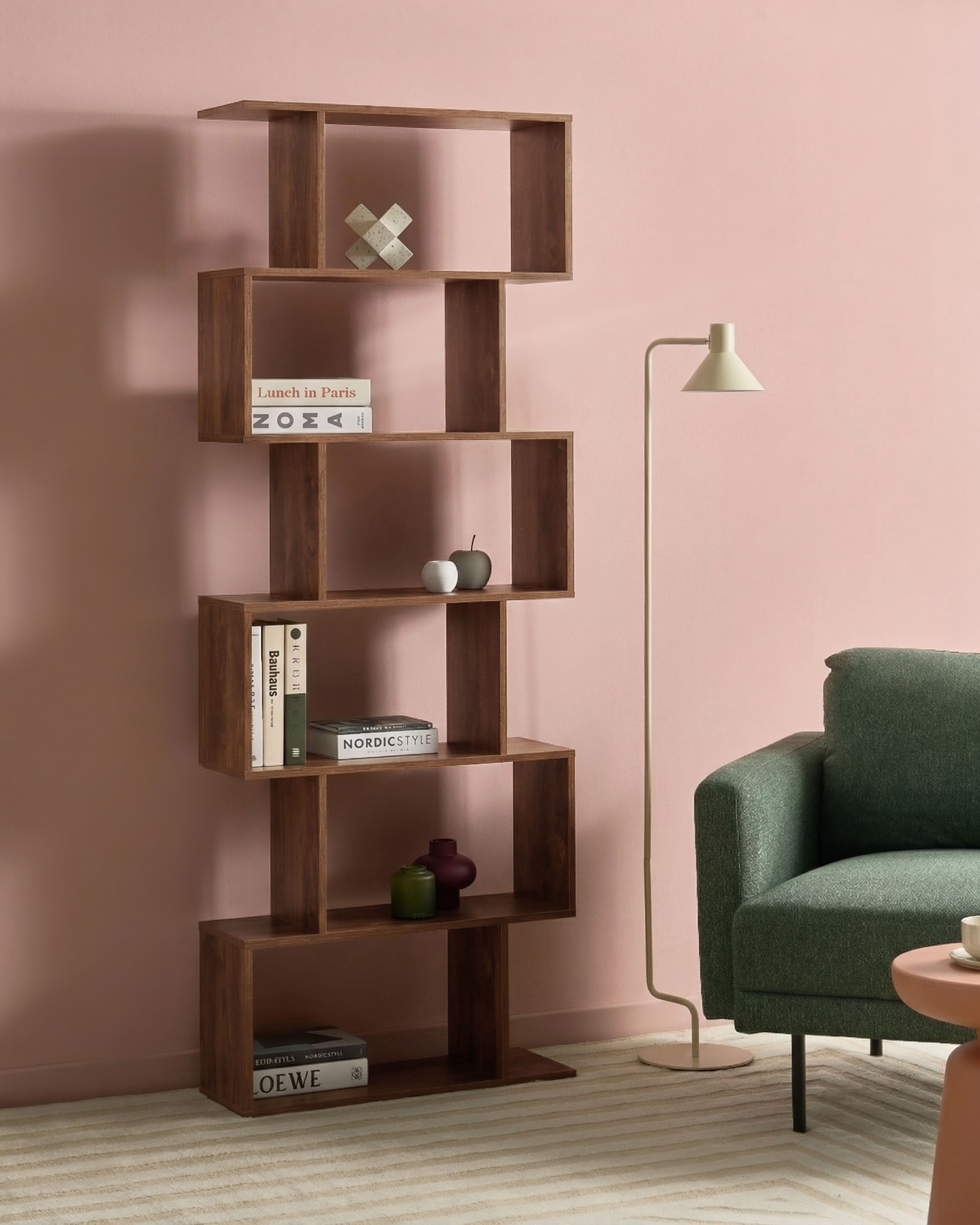 6 Tier Bookcase VALDOSA 191 cm Dark Brown