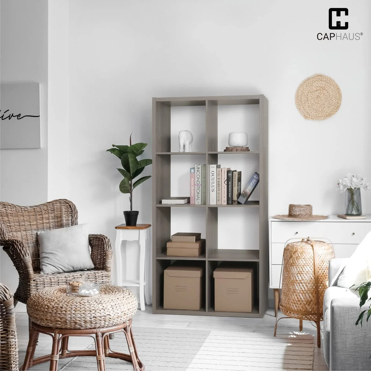 Sturdy Room 13-Inch Cube Storage Organizer Shelf, with Extra Thick Exterior Edge, Open Storage Shelf Divider, Bookcase, 6-Cube / 8-Cube / 9-Cube, Colors Available in Grey Oak and White - Image 9
