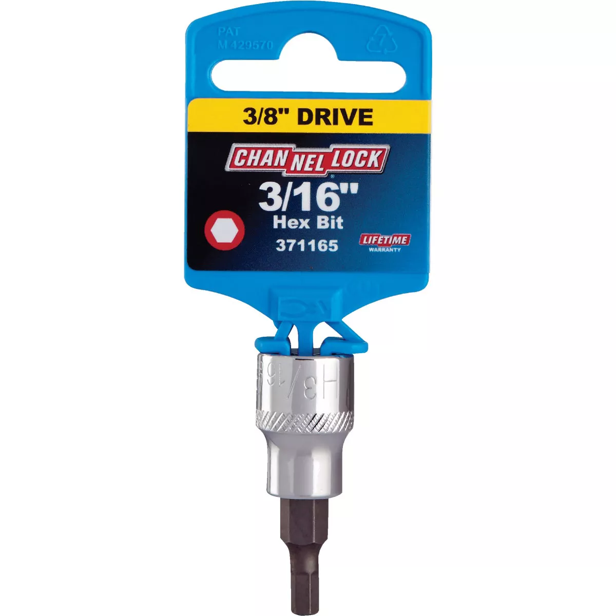 Channellock 3/8 In. Drive 3/16 In. 6-Point Standard Hex Bit Socket