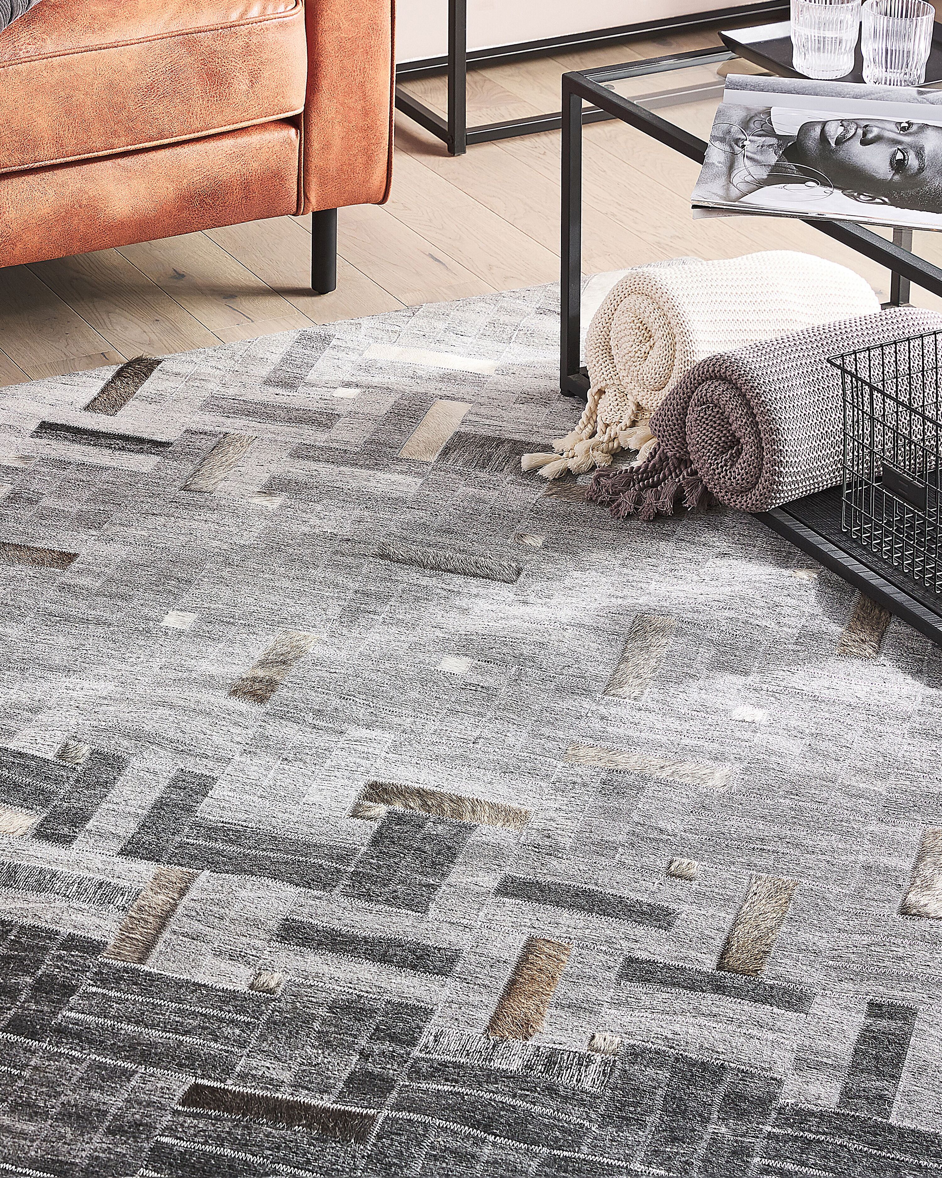 Rug DARA Grey 140 x 200 cm Viscose