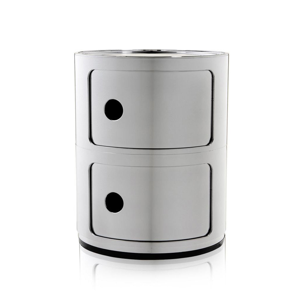 Kartell Componibili Kast Ø 32 cm - 2 Modules - Chrome
