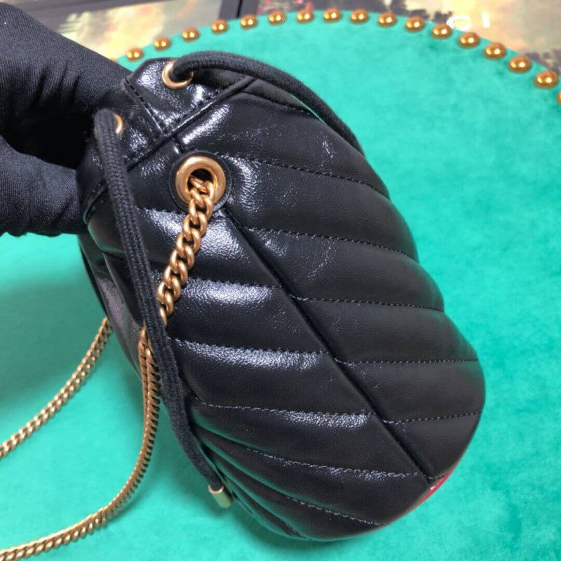 Replica Gucci Gg Marmont Mini Bucket Bag 575163 Black1:1High-quality replica