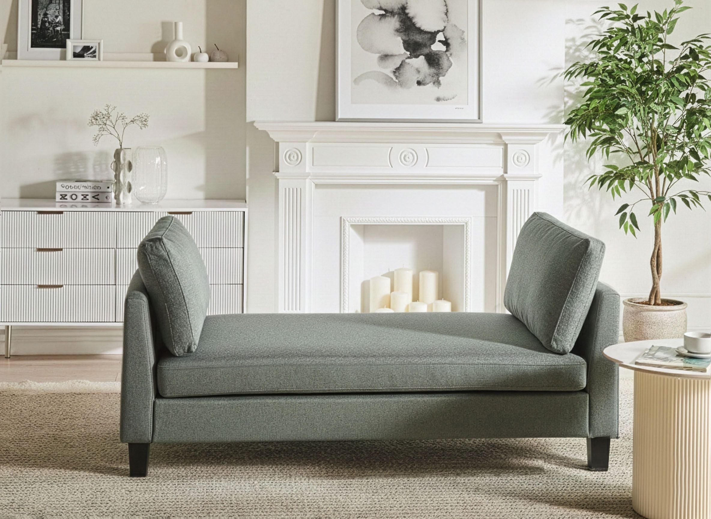 Chaise Longue ARCHIANE Fabric Green