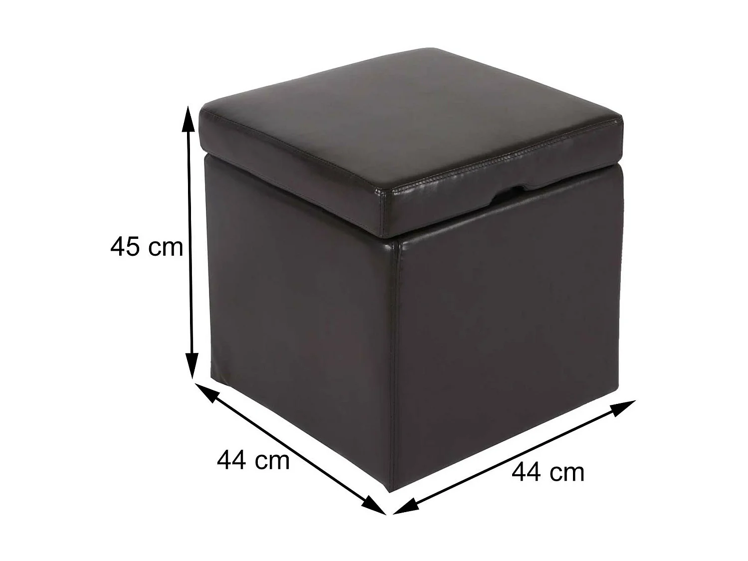 Pouf Carrara,  marron