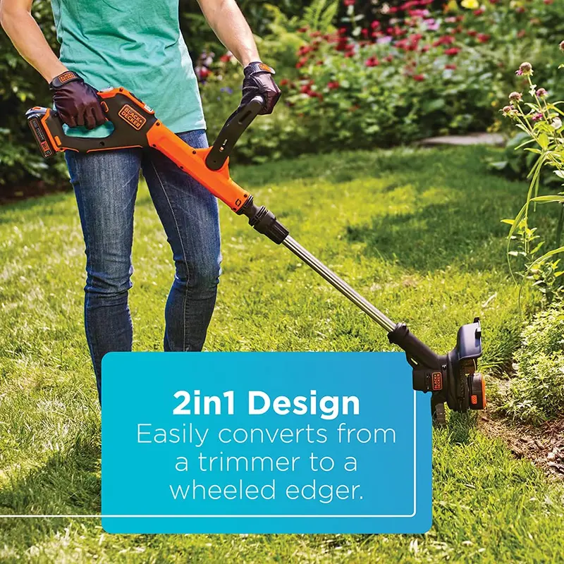 BLACK+DECKER 20V Max Cordless Trimmer/Edger With Easy Feed, 12-Inch, 2 Batteries - LSTE520 - Image 6 BLACK+DECKER 20V Max Cordless Trimmer/Edger With Easy Feed, 12-Inch, 2 Batteries - LSTE520 - Image 6