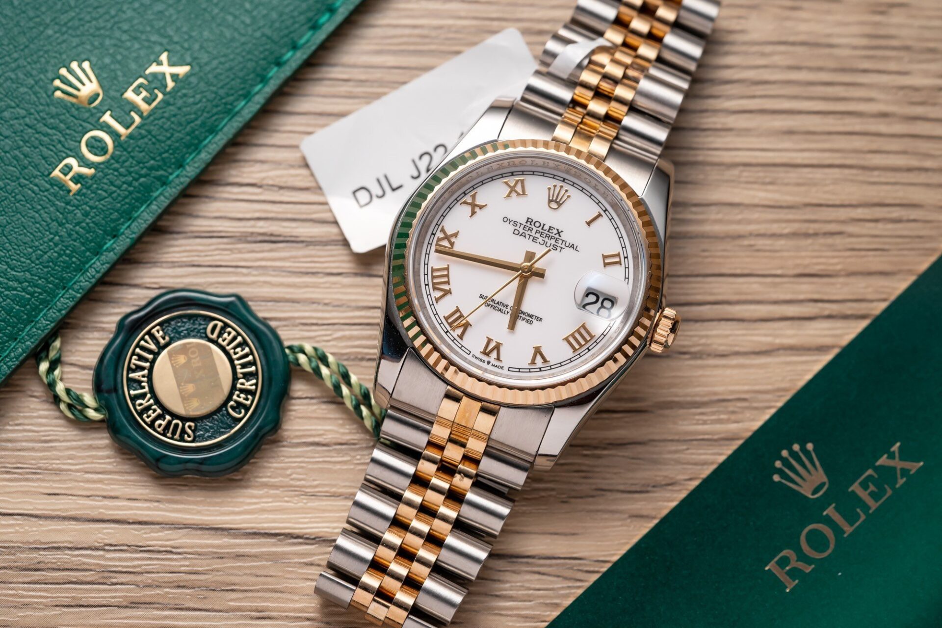 Rolex DateJust 126233 Replica Watch Gold Wrapped White Dial GM Factory 36mm - Elite Watch Atelier