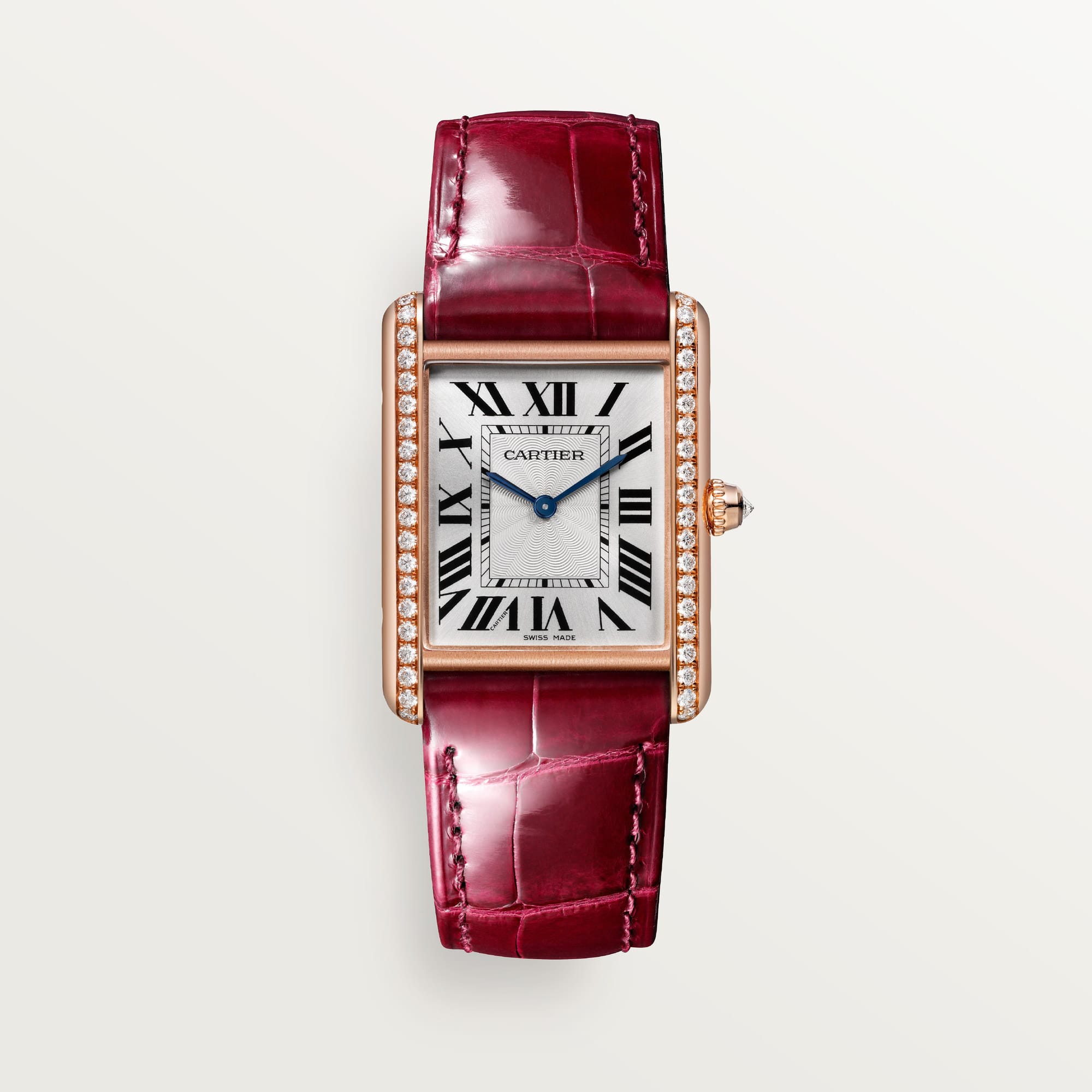 Tank Louis fake cartier watch large model Manufacture mechanical movement with manual winding(1:1 replica) - Top club