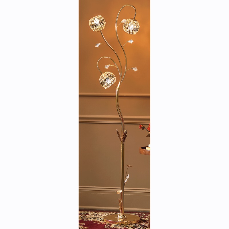 Crystal Flora 3-Globe Floor Lamp - MIDNIGHT VELVET CATALOG
