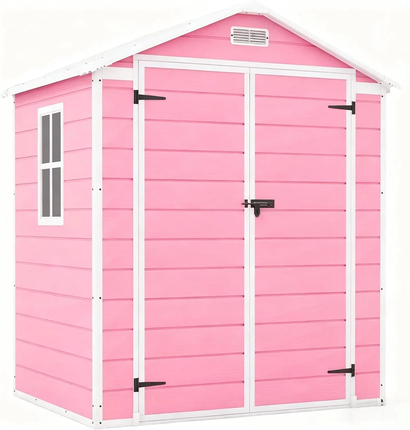 Patiowell 6x4 FT Resin Outdoor Storage Shed With Floor - Light Gray - Image 4 Patiowell 6x4 FT Resin Outdoor Storage Shed With Floor - Light Gray - Image 4