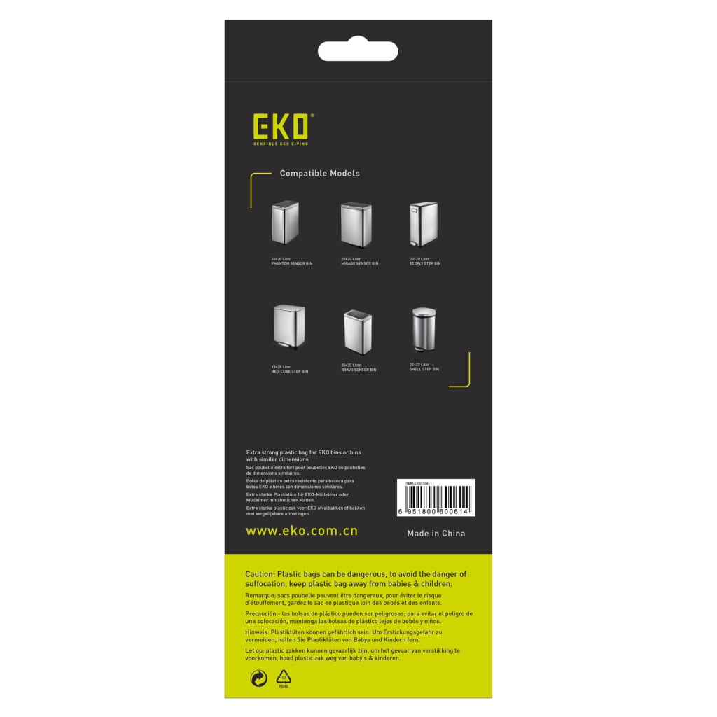 EKO Vuilniszakkenset F1 24x20 st 18-28 L wit