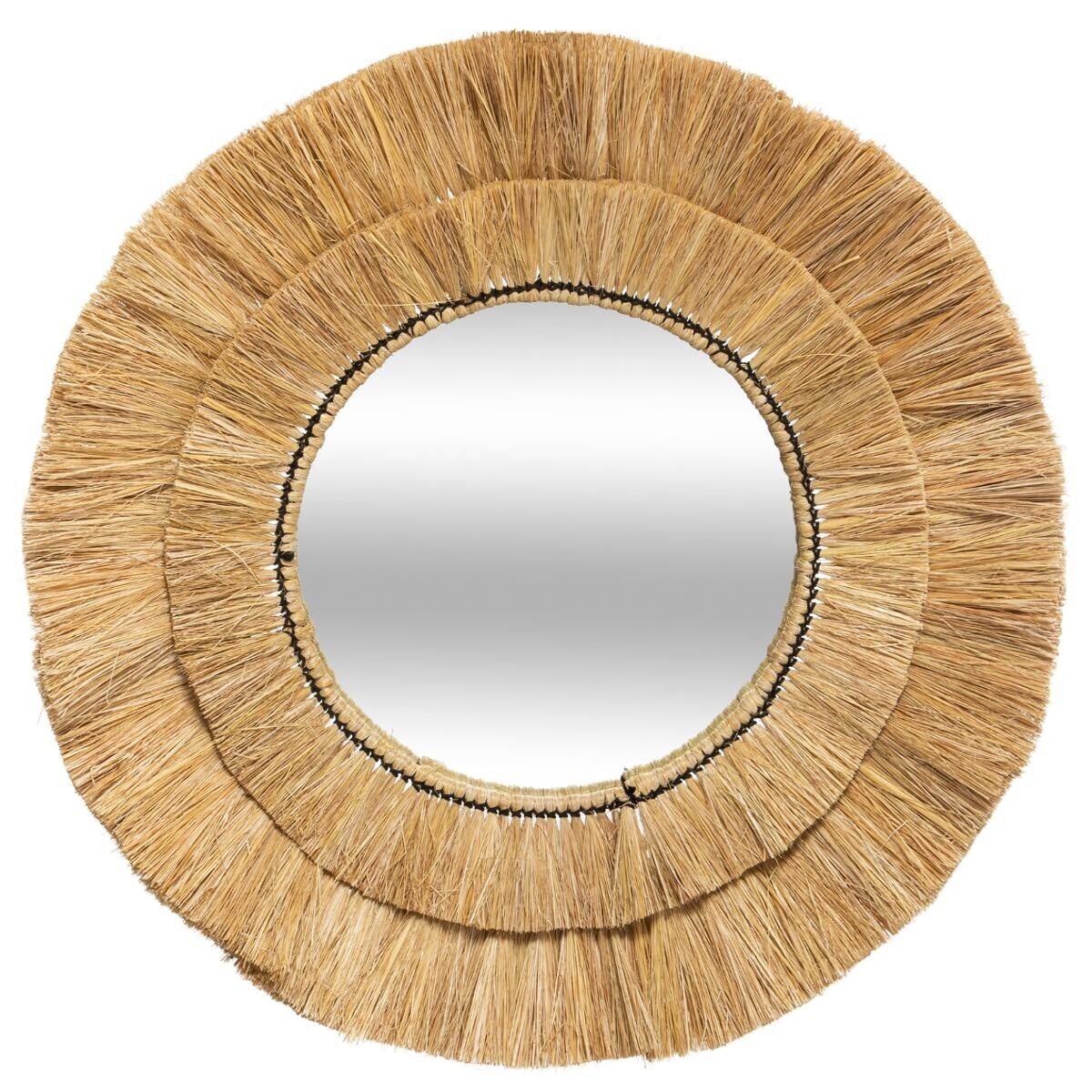 Mirror"Alba" Raffia, D.57 cm