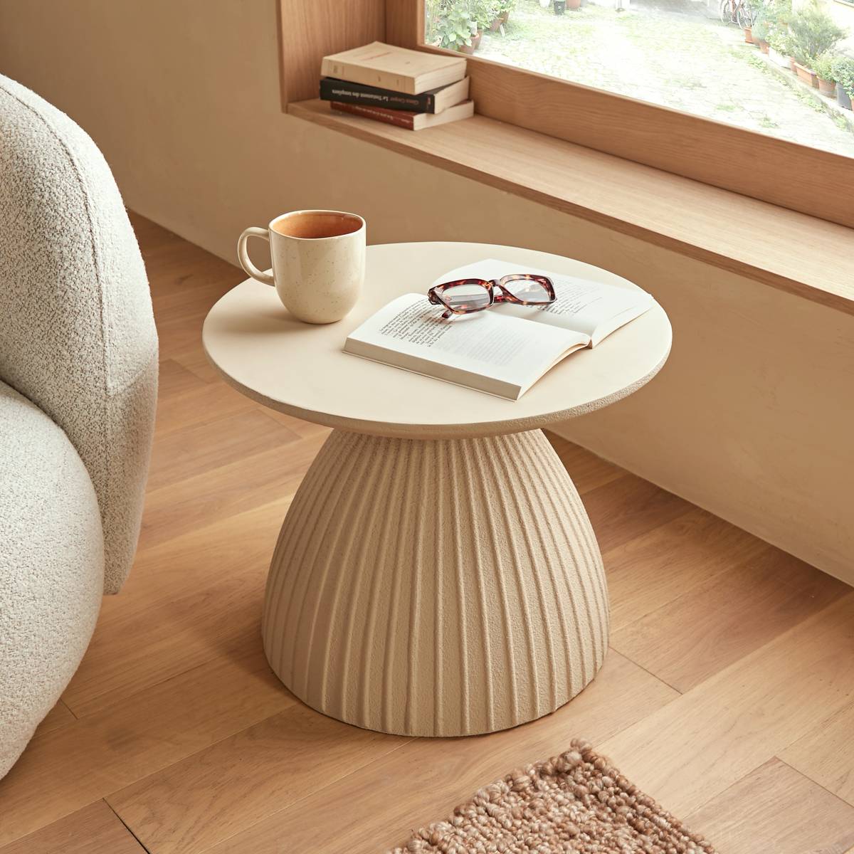 Coffee Table "Fylis" Clay, 50x50 cm