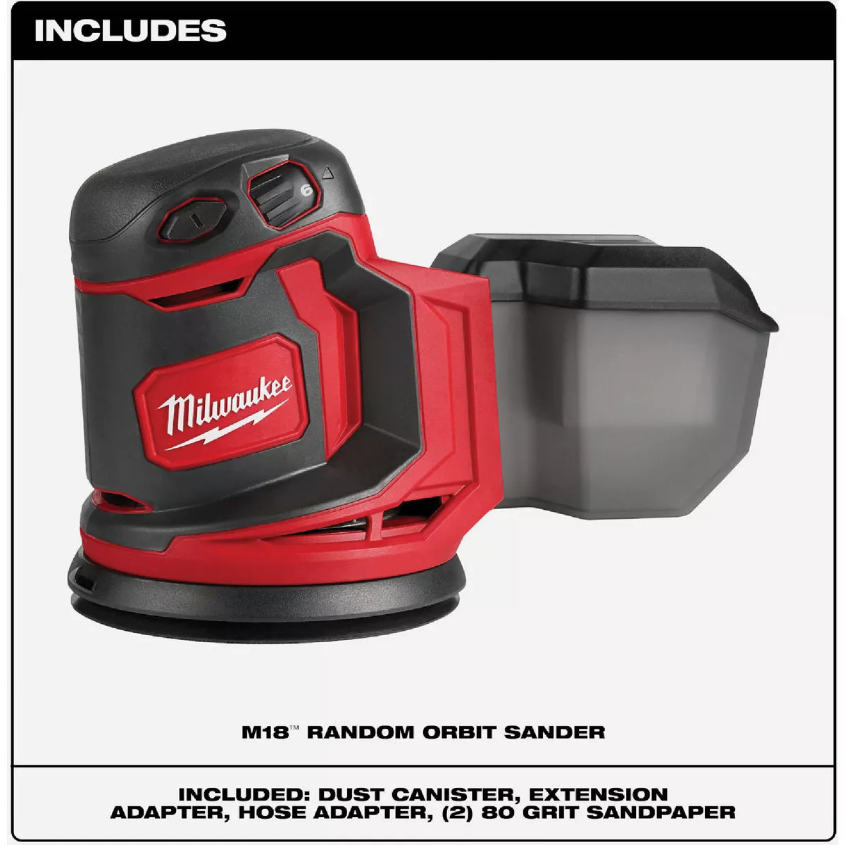 Milwaukee M18 5 In. Cordless Random Orbit Sander (Tool Only)