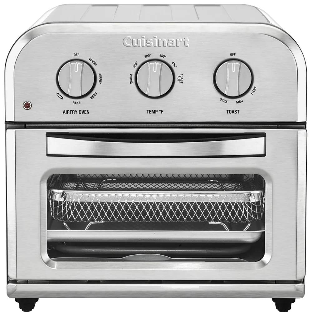 Cuisinart TOA-26 Compact AirFryer/Convection Toaster Oven Stainless Steel Bundle with 2 YR CPS Enhanced Protection Pack