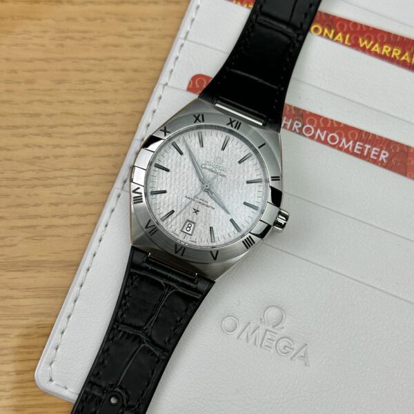 Omega Replica Watch Constellation White Dial Leather Strap 41mm - Elite Watch Atelier