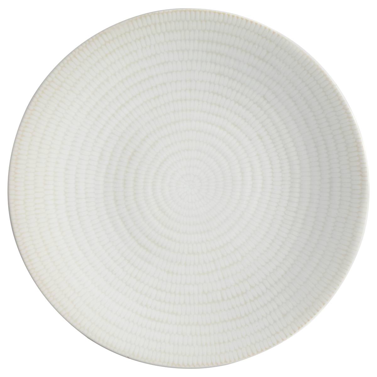 Flat plate "Rice" D.27.5 cm, White
