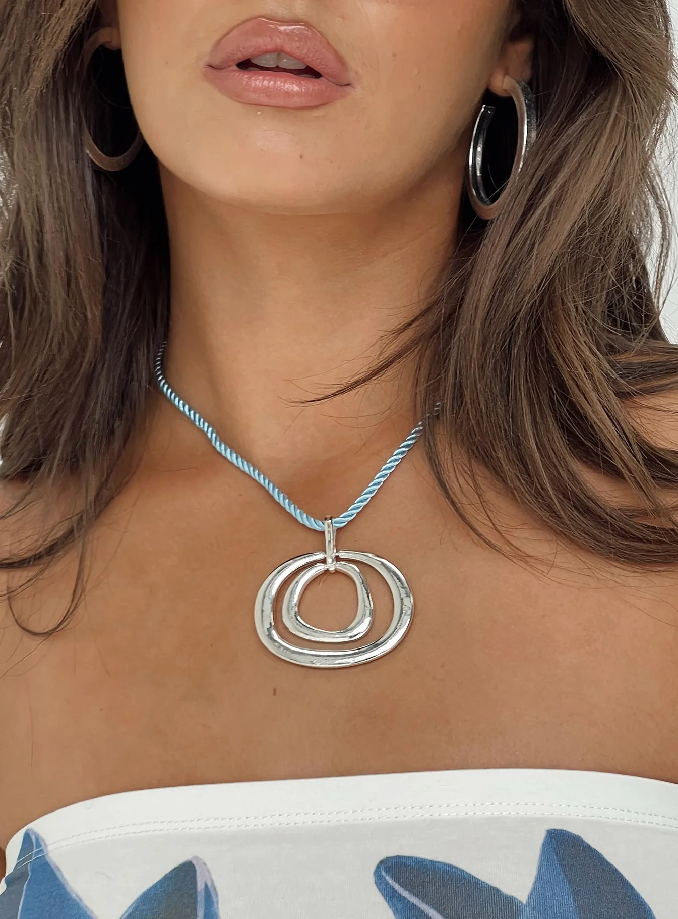 Princess Polly Zenda Necklace Blue / Silver