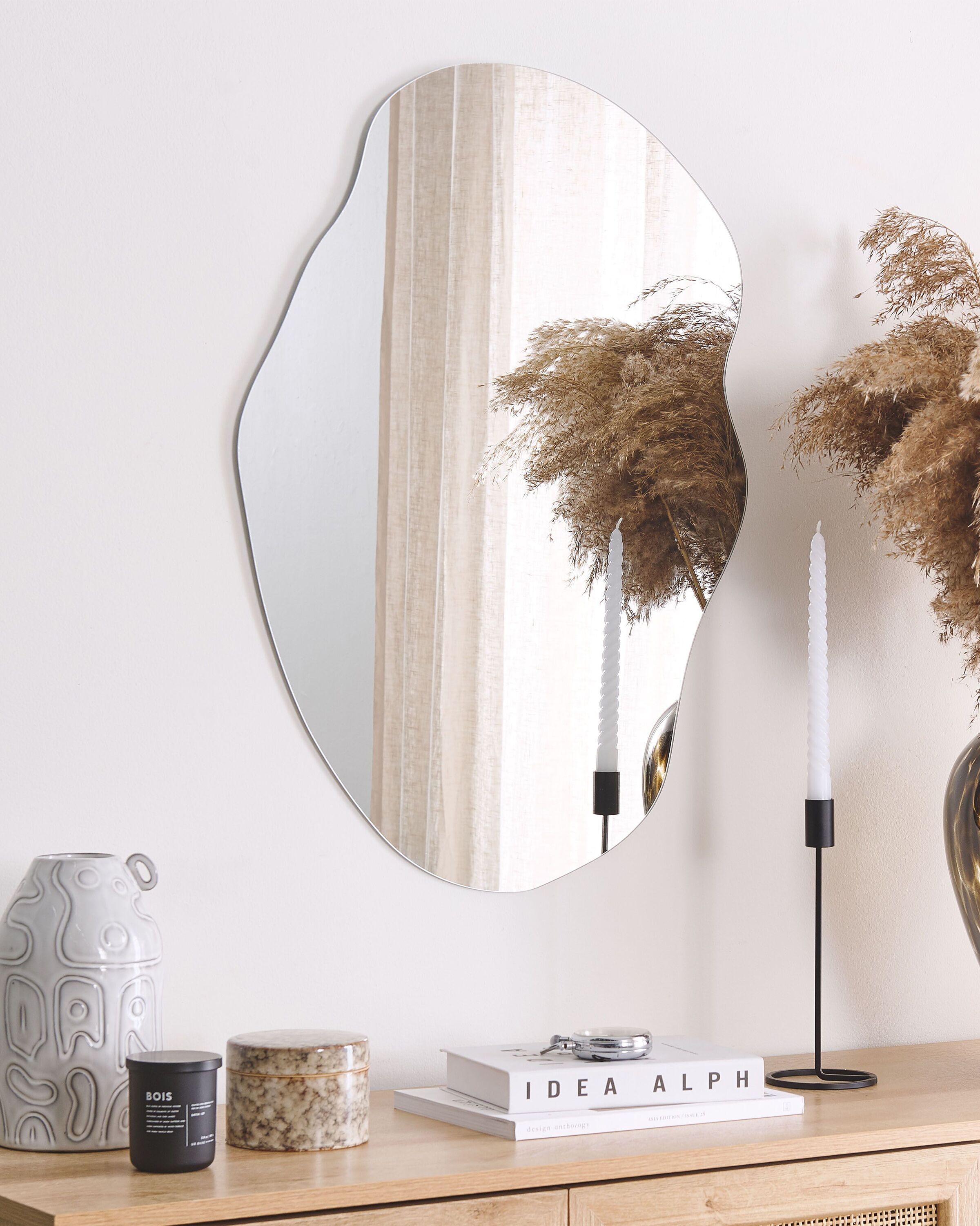 Wall Mirror FALAISE 50 cm 70 cm Silver