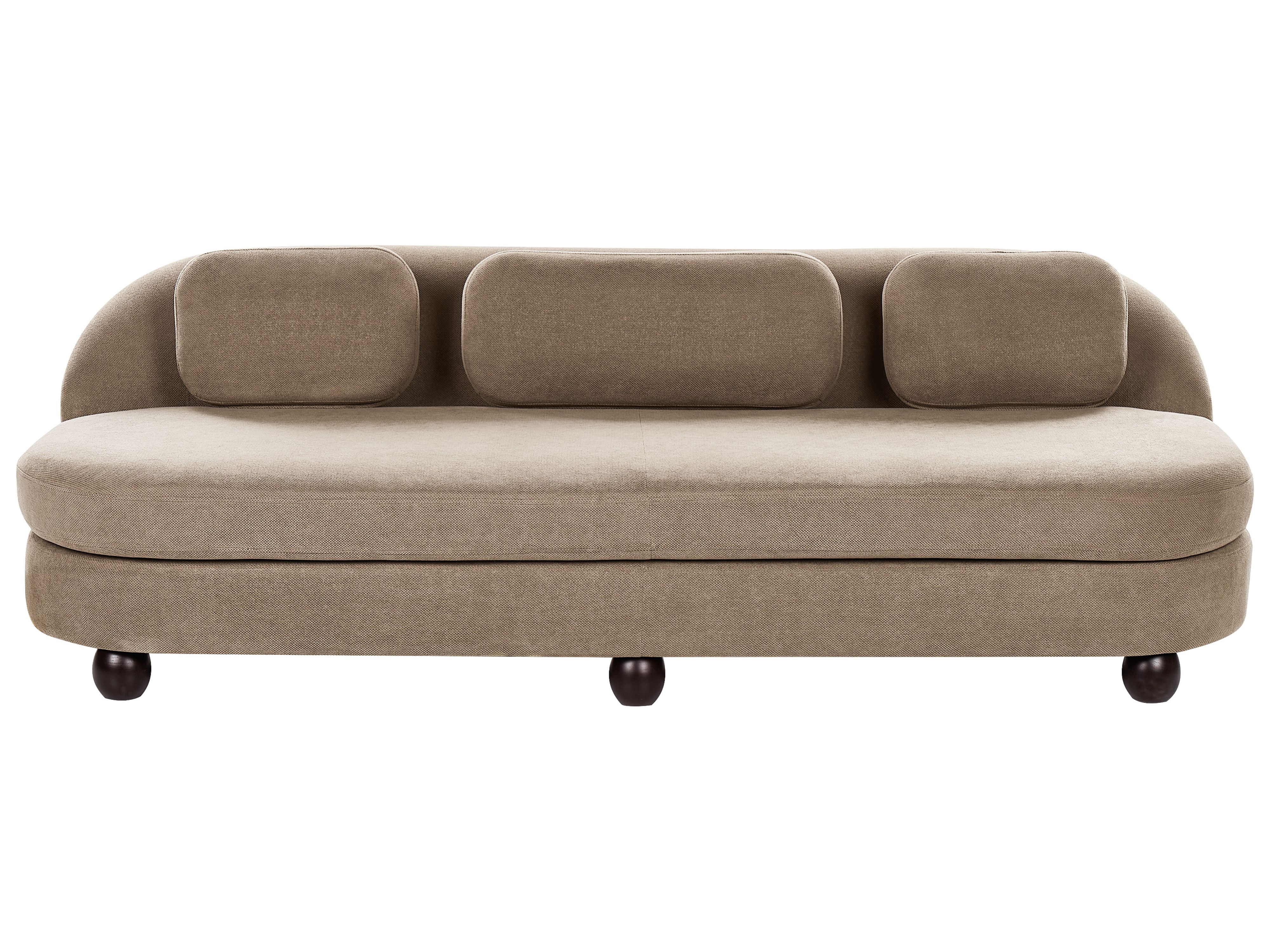 Sofa 3 Seater FANSEN Fabric Light Brown