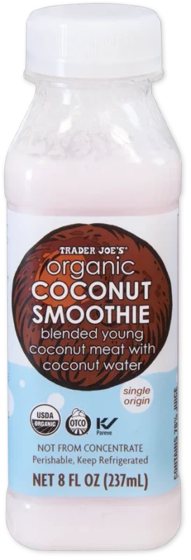 Organic Coconut Smoothie – Creamy Tropical Organic Drink 8 Fl Oz