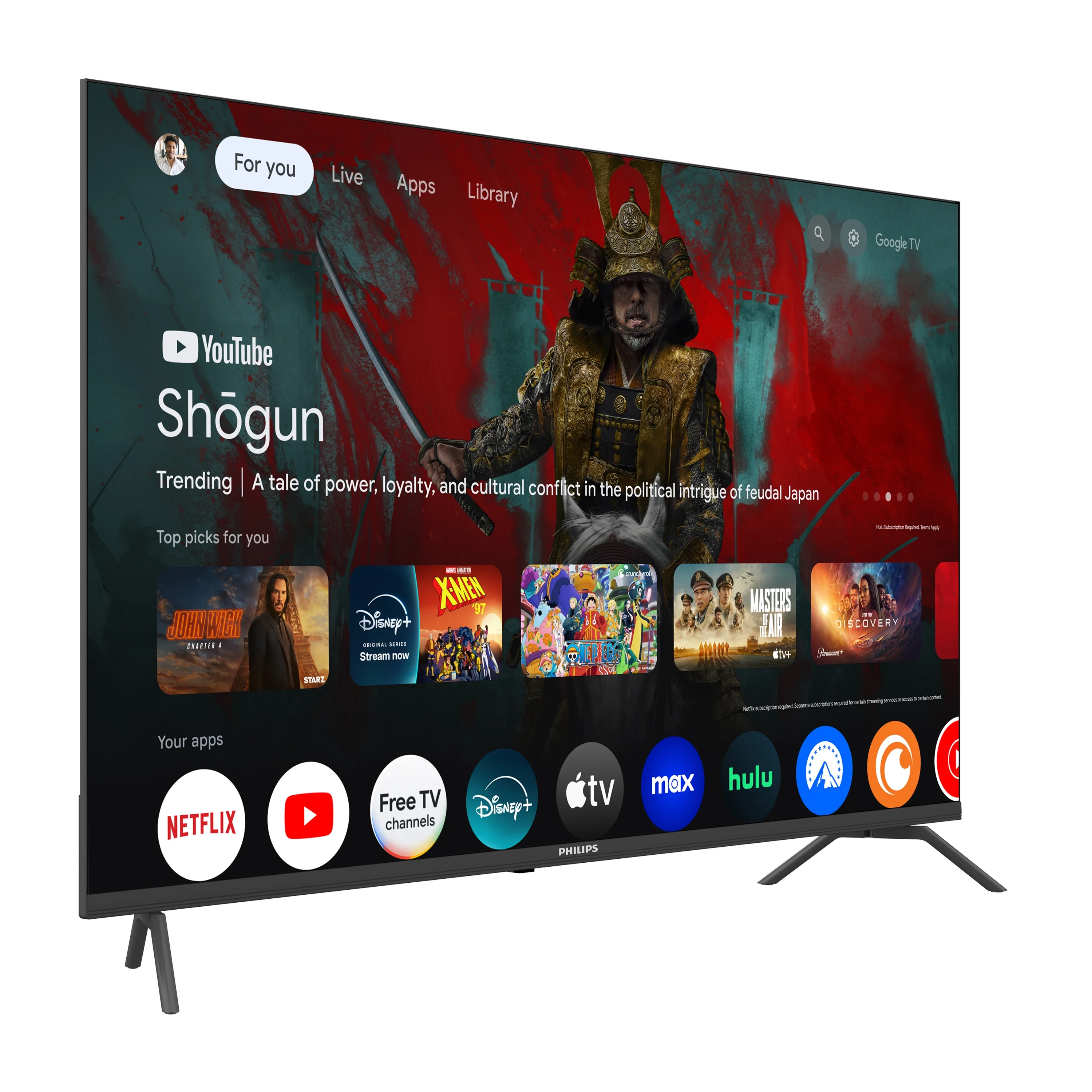 Philips 60�� Class 4K Ultra HD (2160p) Google Smart LED TV (60PUL7555/F7) - Image 2
