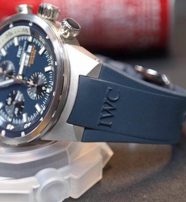 Replica IWC Aquatimer Chronograph Cousteau Divers Blue Dial - Top club
