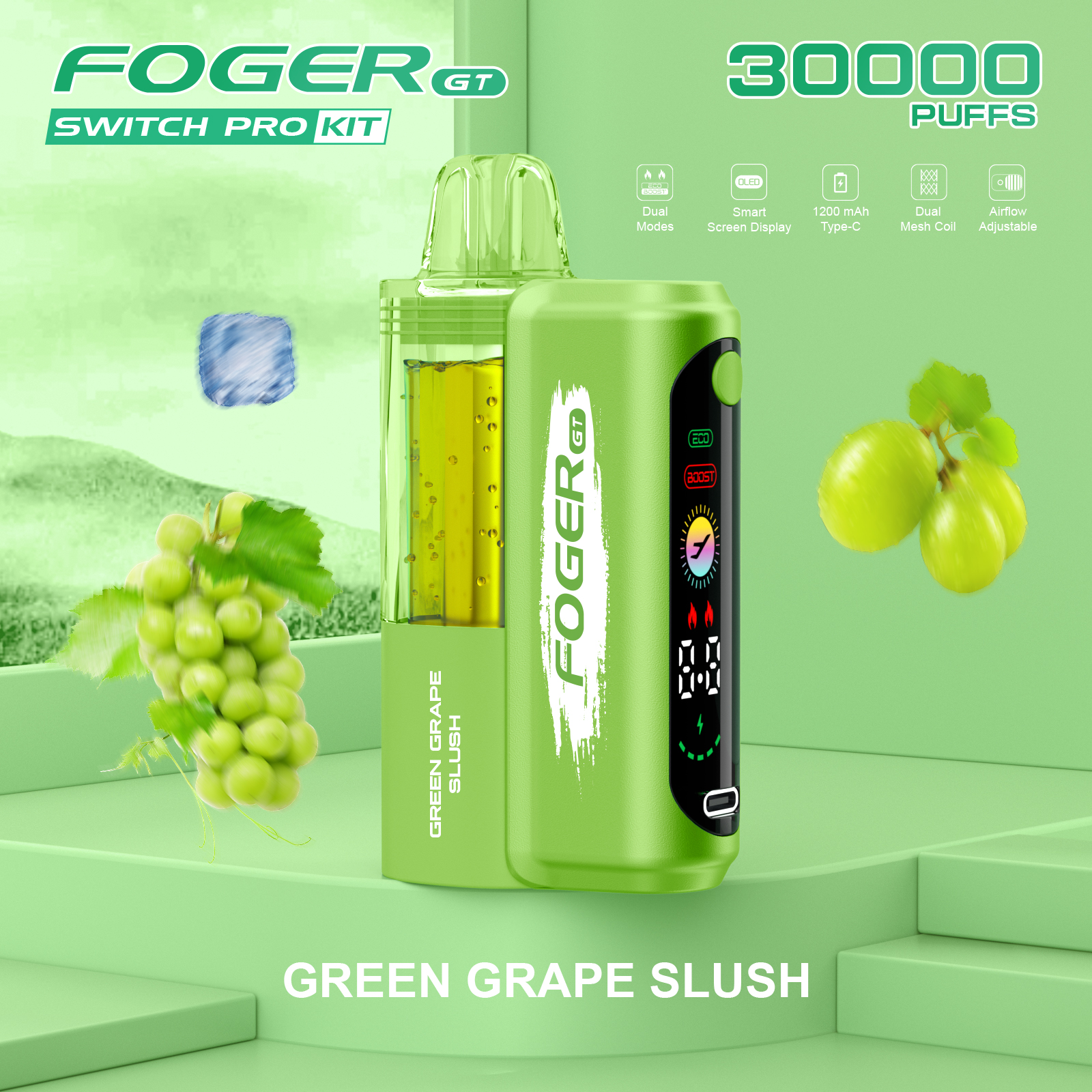 （5 Pack）Foger GT 30000 Puffs Disposable Vape Pod Kit