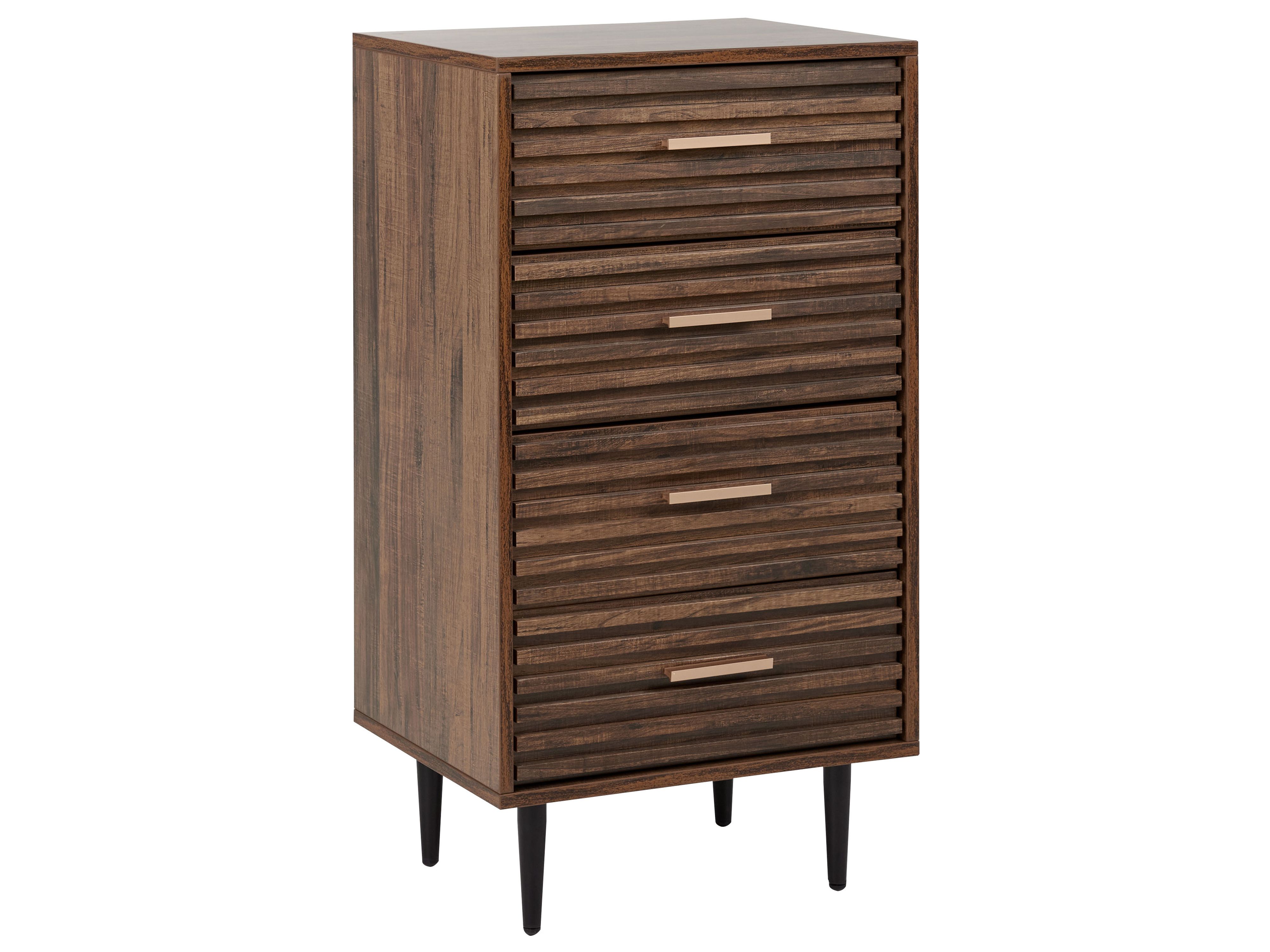 4 Drawer Chest KEITH Dark Brown