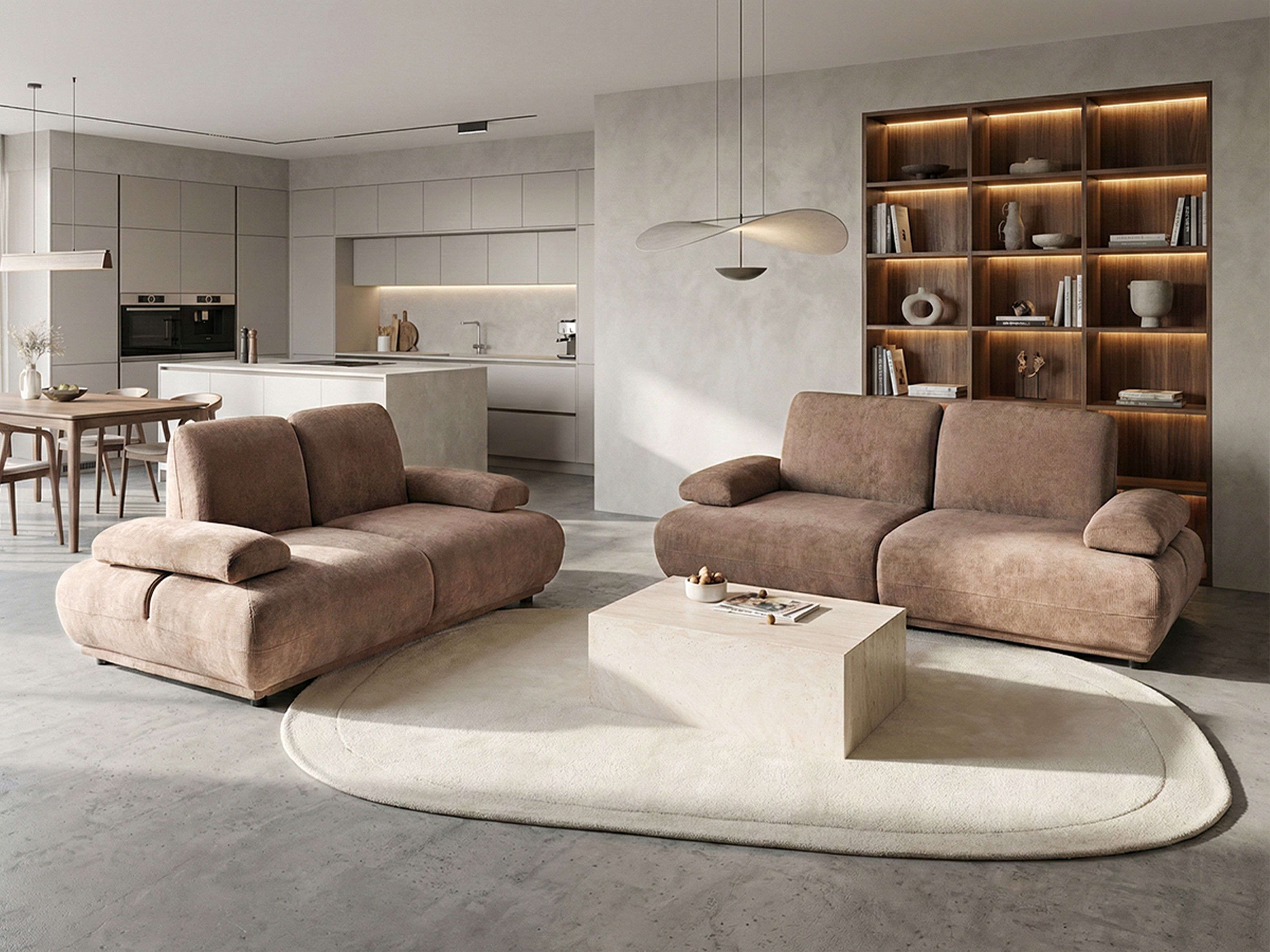 Living Room Set 5 Seater NACKA Brown