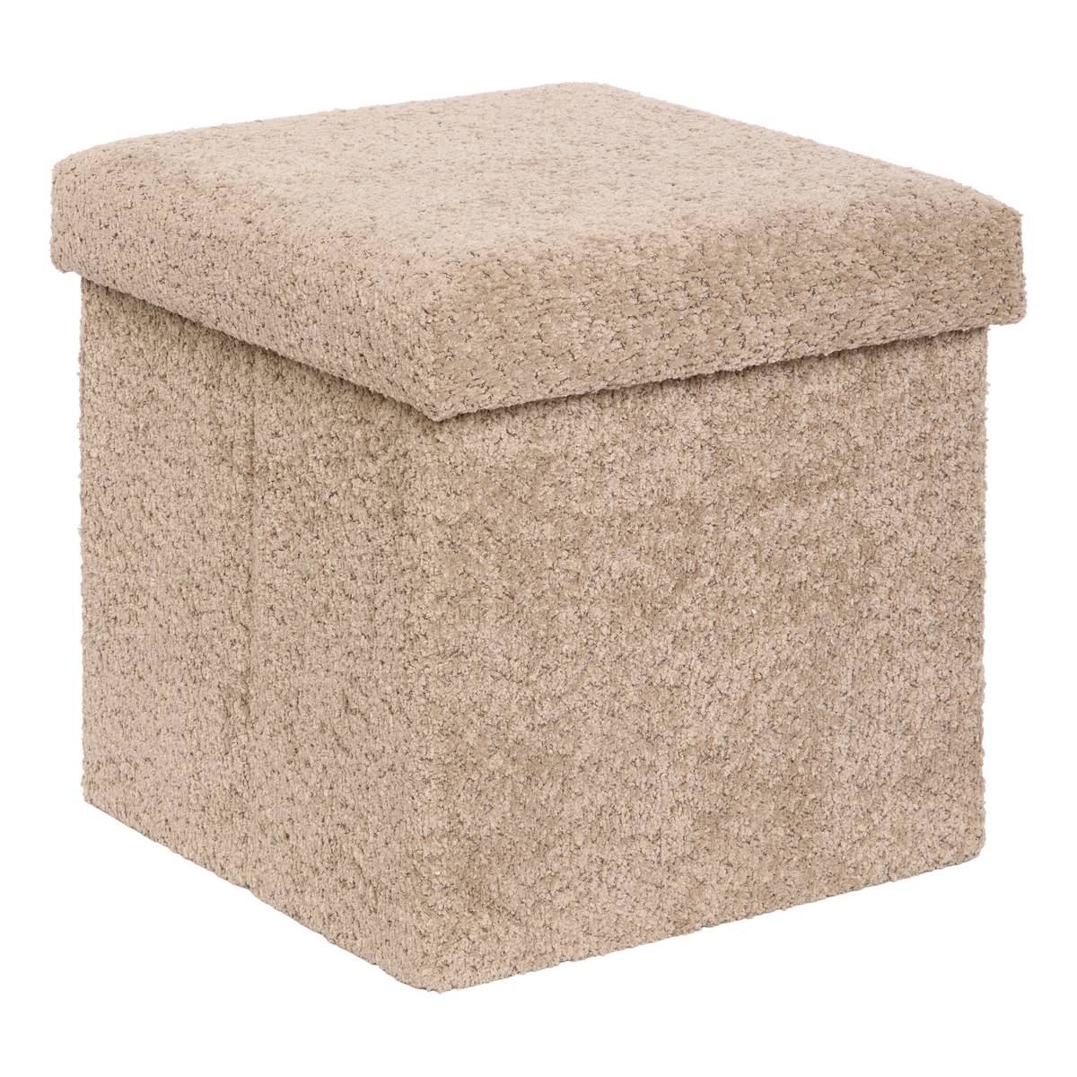 Folding Pouf "Soana" Beige, 38x38 cm